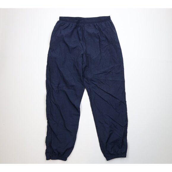 Vintage 90s Reebok Mens XL Distressed Lined Windbreaker Joggers Pants Navy Blue - Picture 1 of 13